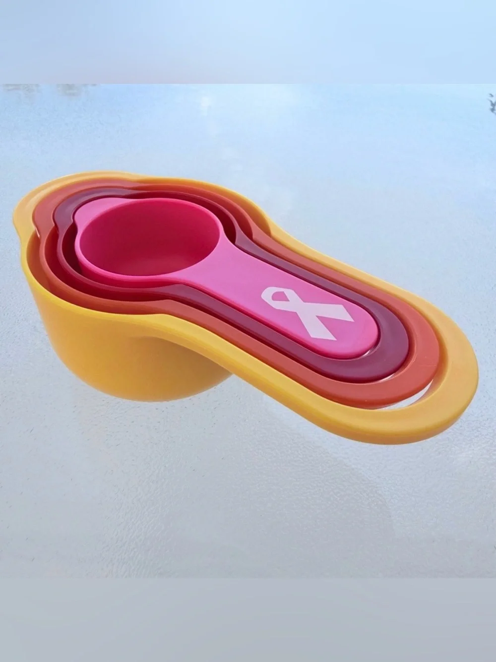 Breast Cancer Awareness Ribbon Nesting Measuring Cups ~ Set of 4